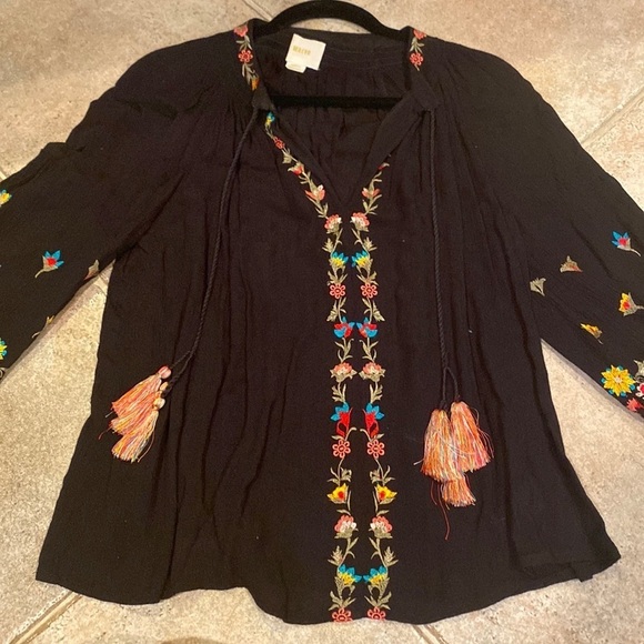 Maeve floral black blouse size small - Picture 1 of 6